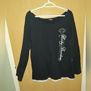 Harley Davidson Black Long Sleeve Shirt Size Medium
